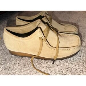 Clarks Originals Wallabee Maple Tan Suede Moccasin Shoes 10.5 M Mens